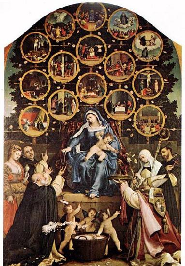 Lorenzo Lotto Madonna of the Rosary oil painting picture